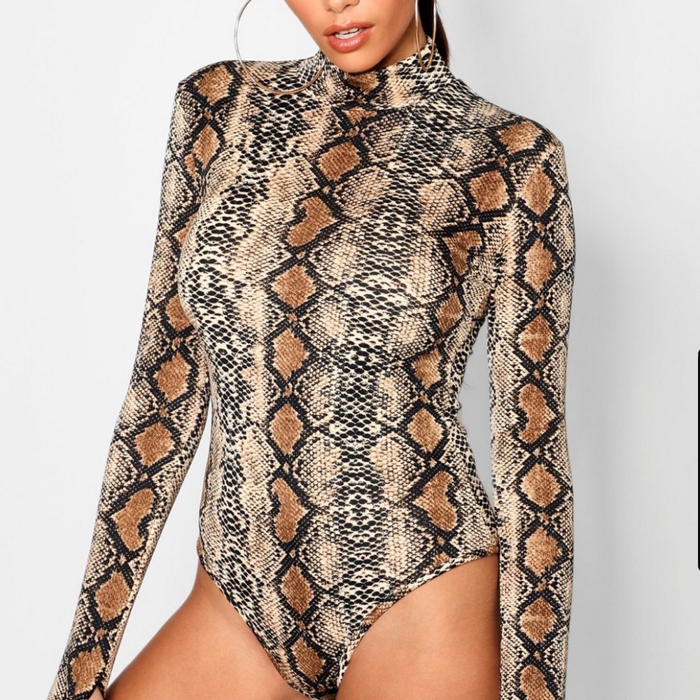 Snake print bodysuit